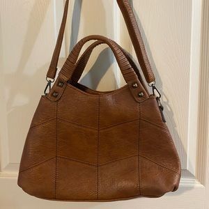 Brown Faux Leather Purse